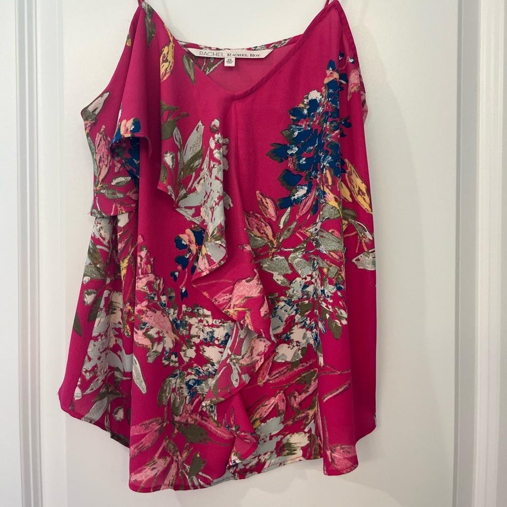 Hot pink floral tank